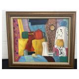 32x38 Signed Framed Canvas Artwork. very nice