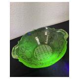 Vintage Uranium GREEN VASELINE DEPRESSION GLASS