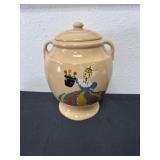 10.5' vintage pottery cookie jar lid has been