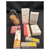 Group of new lip balm bee honey serums and leave