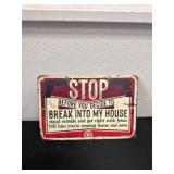 12'x8' metal stop before you decide sign