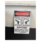 12'x8' metal warning sign
