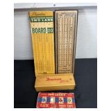 Group of bintage board games ans dominoes and