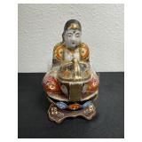 6' Japanese Satsuma porcelain Buddha incense