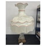 3ft Vintage Crystal Beautiful glass lamp