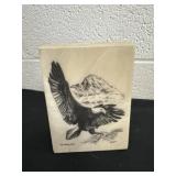 6' vintage 1981 marble stone plaque featuring an