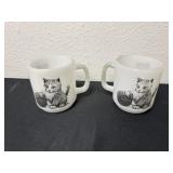 4 glasbake cat cups