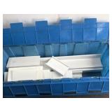 Blue tote with Floating shelves