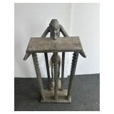vintage hand-carved wooden Statue CD or media