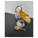vintage sugar scuttle and scoop set