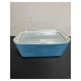 7' pyrex refrigerator dish blue