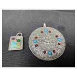 925 necklace pendant Tibetan-style amulet pendant