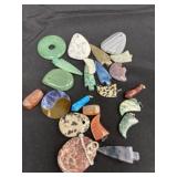 Group of gemstone pendants