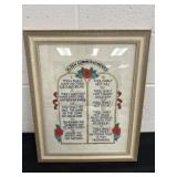 21x17 vintage The Ten Commandments Cloth?