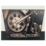 16x20 Ride with Pride Wood Decor Sign