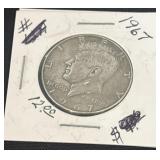 1967 40% silver half dollar