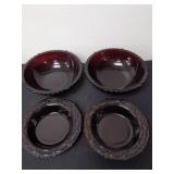 Four vintage Avon bowls 8.25 and 7 in