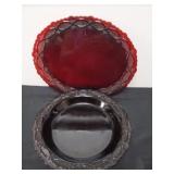 Vintage Avon 13.5-in platter and 10.5 in dish