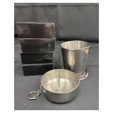 5 new stainless steel collapsible cup
