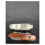 2 multi tool pocket knifes