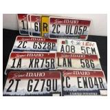 Group of Idaho and Utah license plates