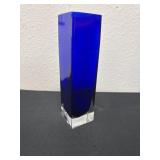 8' vintage Mid-Century Modern cobalt blue