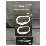 4 new silicone body scrubber