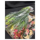 Box of new fake floral