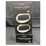 4 new silicone body scrubber