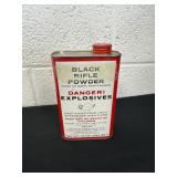 Vintage Black rifle powder can empty