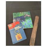 6x6' moose tile with keychain and incense burner