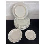 8 plates pfaltzfraff blue floral and 2 smaller