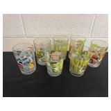 Group of shrek glass cups