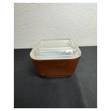 vintage Pyrex 501 brown refrigerator dish