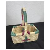 6' handwoven rectangular market basket mini