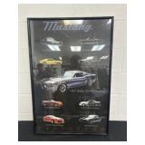 Mustang evolution framed poster 37X 25, frame has