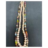Natural stone 2 strand necklace