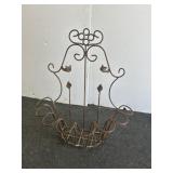 23in vintage wire wall Planter Stand