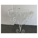 White Shelf Wire Planter Stand