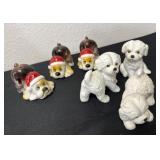 Vintage, 6 dog figurines