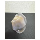 4' polished Orca Agate flame carving,