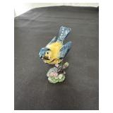 Enamel bird trinket box 2.5'