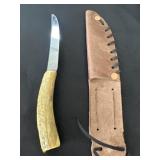 One of a kind hand fitting deer antler handle