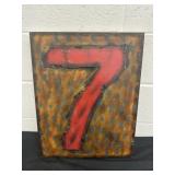 20x16 #7 Decor Metal Sign