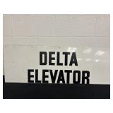 Delta elevator metal sign 4 foot X 17