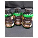 Three new bottles of mushroom extracts expires