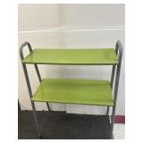 40x30x10.5 Green 2 Tier Shelf