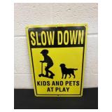 14'x10' slow down metal sign