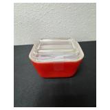 4' vintage Pyrex Primary Red Refrigerator Dish,