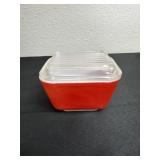 4' vintage Pyrex Primary Red Refrigerator Dish,